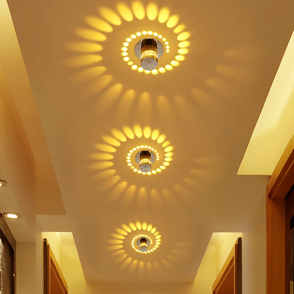Spiral Lighting Effect LED Wall Lamp