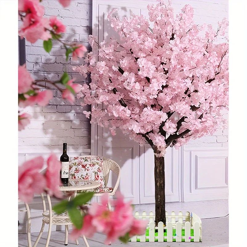 Artificial Cherry Blossom Tree – Faux Sakura Pink Blossom Tree Indoor Outdoor Wedding Party Home Decor