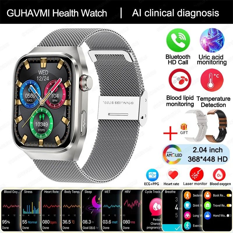VitalSense Pro ECG Smart Watch Health Tracker Bluetooth Call