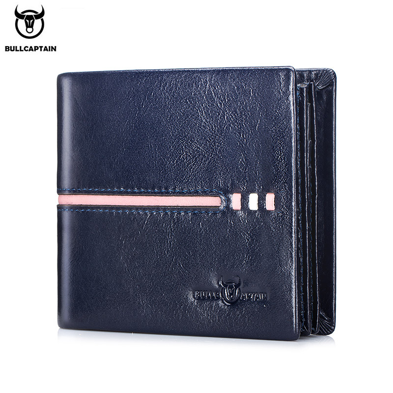 Leather Wallet Men RFID Secure, Multi Function Business Purse, Designer Card Holder, Slim Genuine Leather