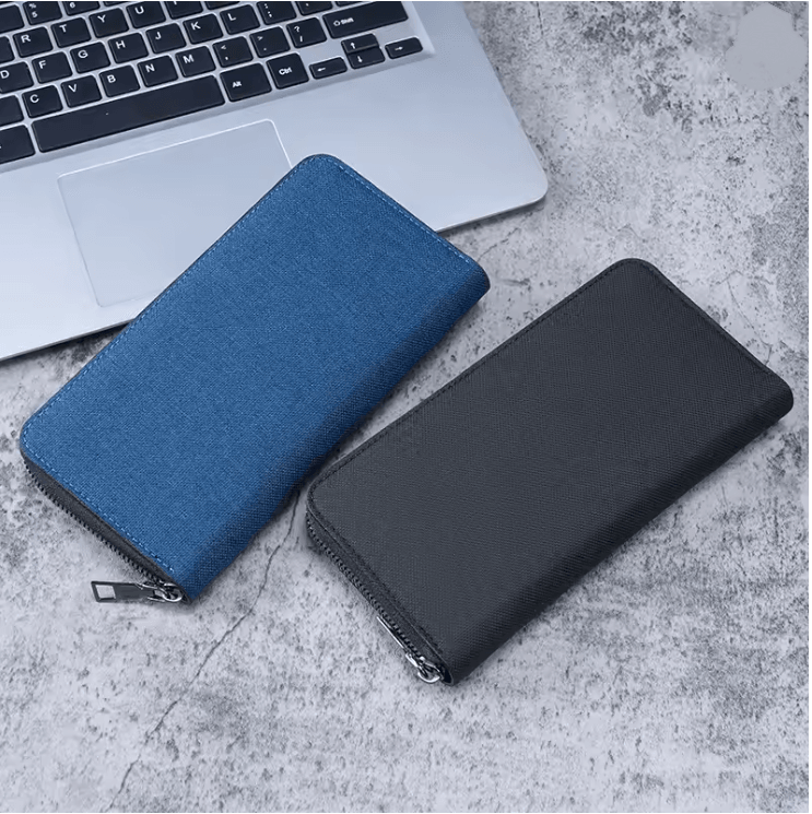 UrbanCraft Mens Canvas Long Zipper Wallet with Large Capacity and Multi Card Storage