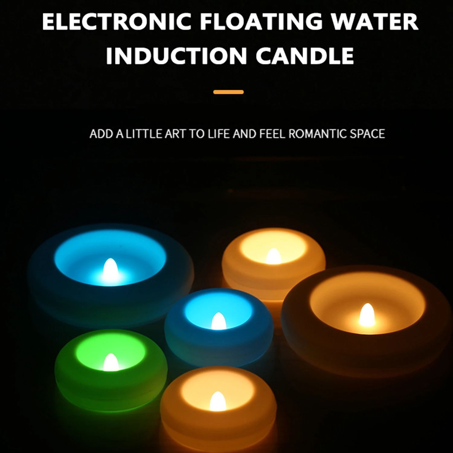 Waterproof Flameless Tealight Candle Floating Electric Candle for Wedding and Romantic Decor