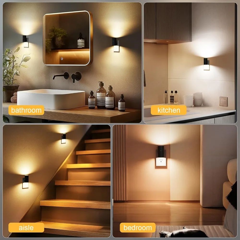 Dimmable LED Plug-In Night Light with Sensor