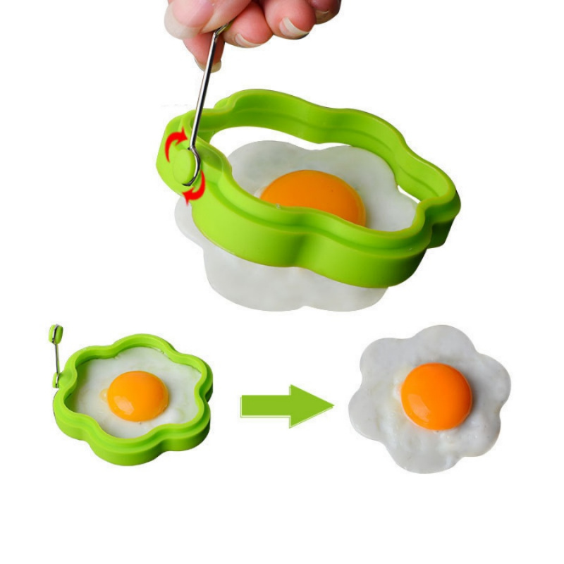 Star Heart Flower Bear Silicone Egg Mold, Pancake Muffin Mold Cake Baking Tool