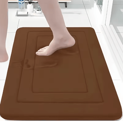 ComfortBloom Memory Foam Bath Mat – Absorbent Floral Non-Slip Kitchen & Bathroom Rug