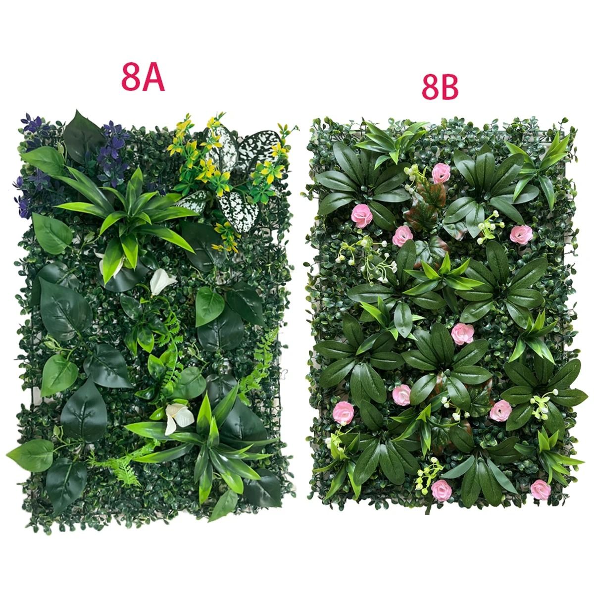 Botanical Artificial Green Wall Panel | 60cm Vertical Garden Decor for Weddings, Patios & Fence Privacy