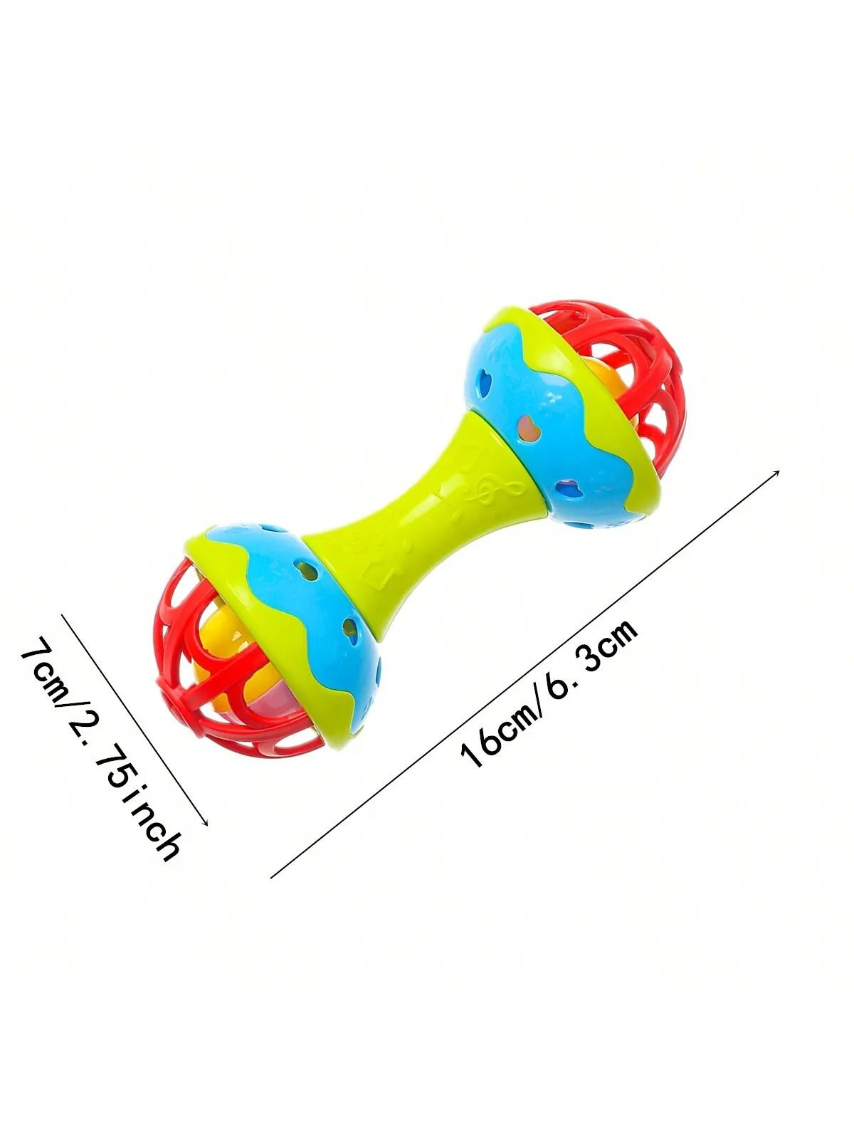 Toddler Double-Headed Hand Rattle | Soothing Grip & Sensory Baby Toy