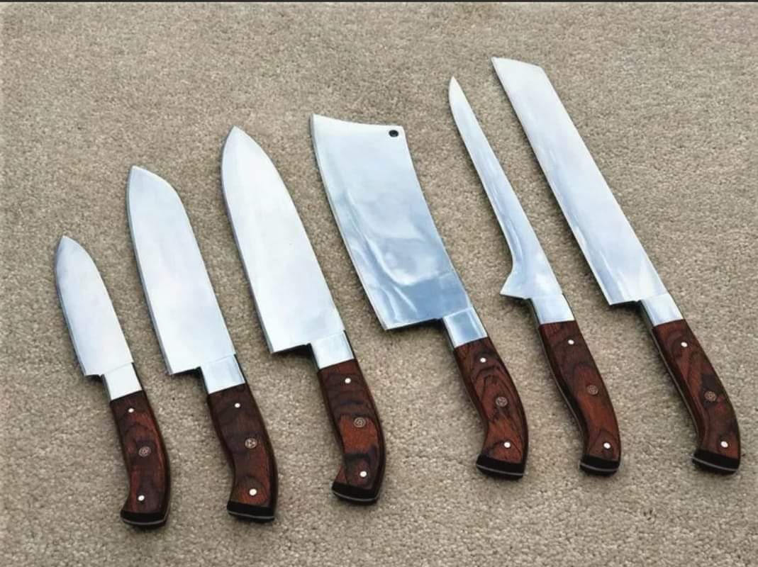 Stainless Steel, Chef Set Of 6 Pieces ,Custom Handmade Chef Set , Handmade Chef Set ,Personalized Gift For Mother