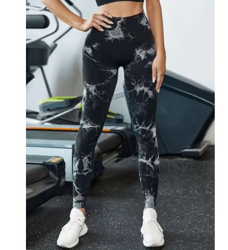 Tie-Dye Butt-Lifting Yoga Leggings – High Waist Slim-Fit Fitness Leggings
