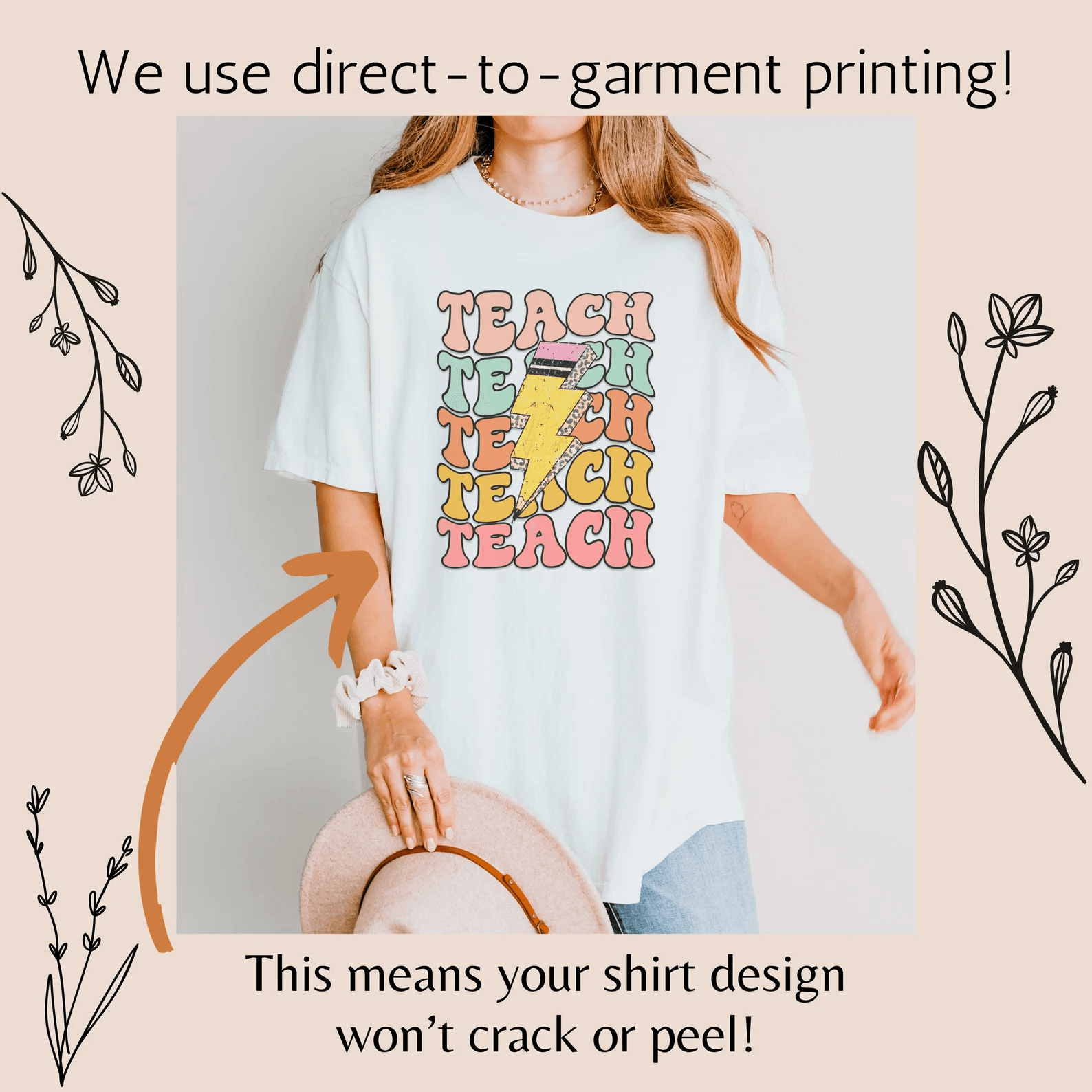 Retro Teacher Shirt Trendy Funny Teach Tee Teacher Gift Back to School Sweatshirt