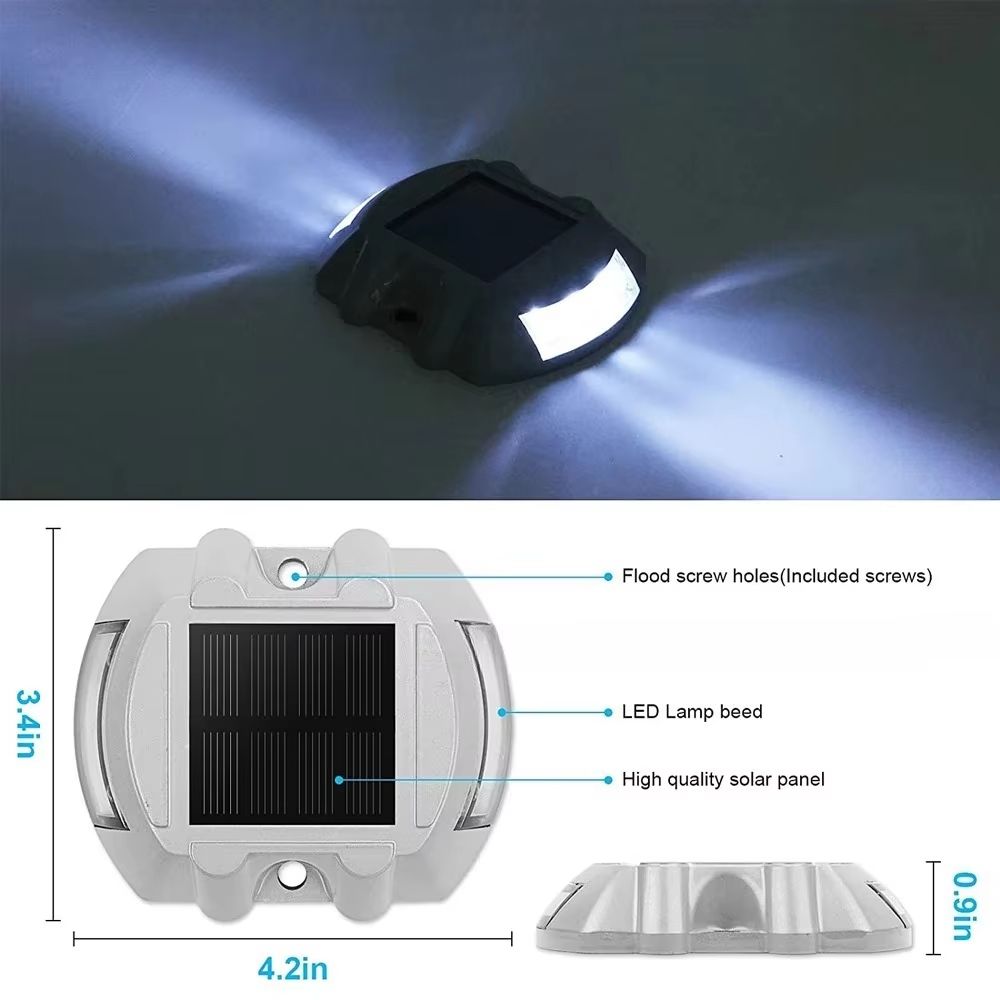 Solar LED Road Stud Light Waterproof Horseshoe Reflective Landscape Marker