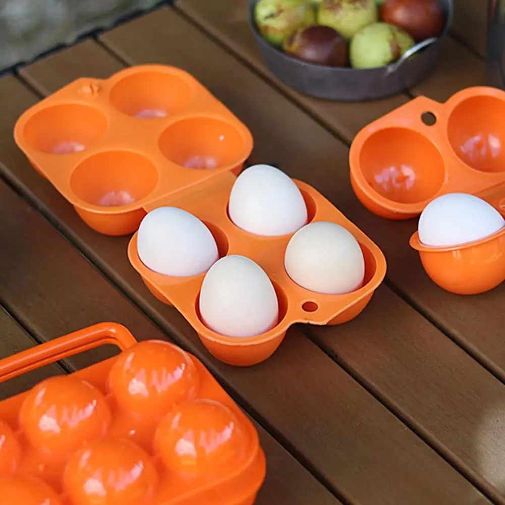 EggSafe Portable Egg Storage Case – 2/4/6 Grid Travel Egg Holder Box with Handle