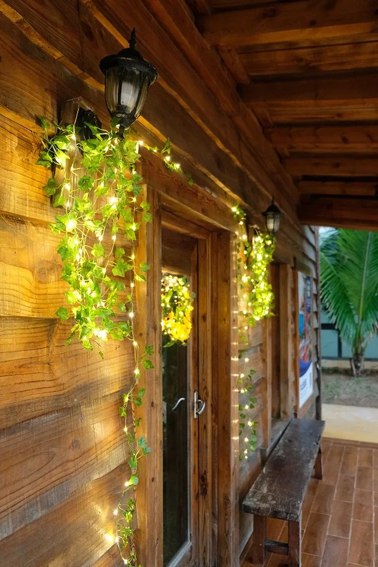 LED Ivy Vine String Lights – Artificial Green Leaf Garland for Bedroom & Wedding Decor