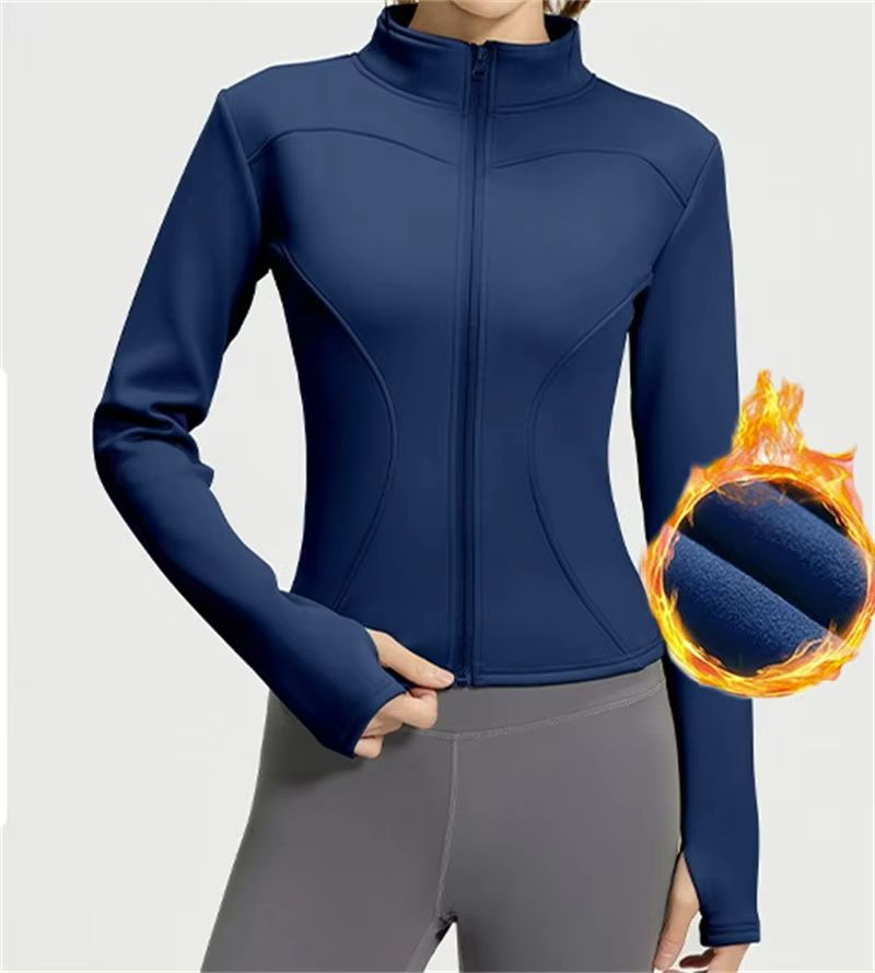 Aiithuug Slim-Fit Winter Fleece Running Jacket