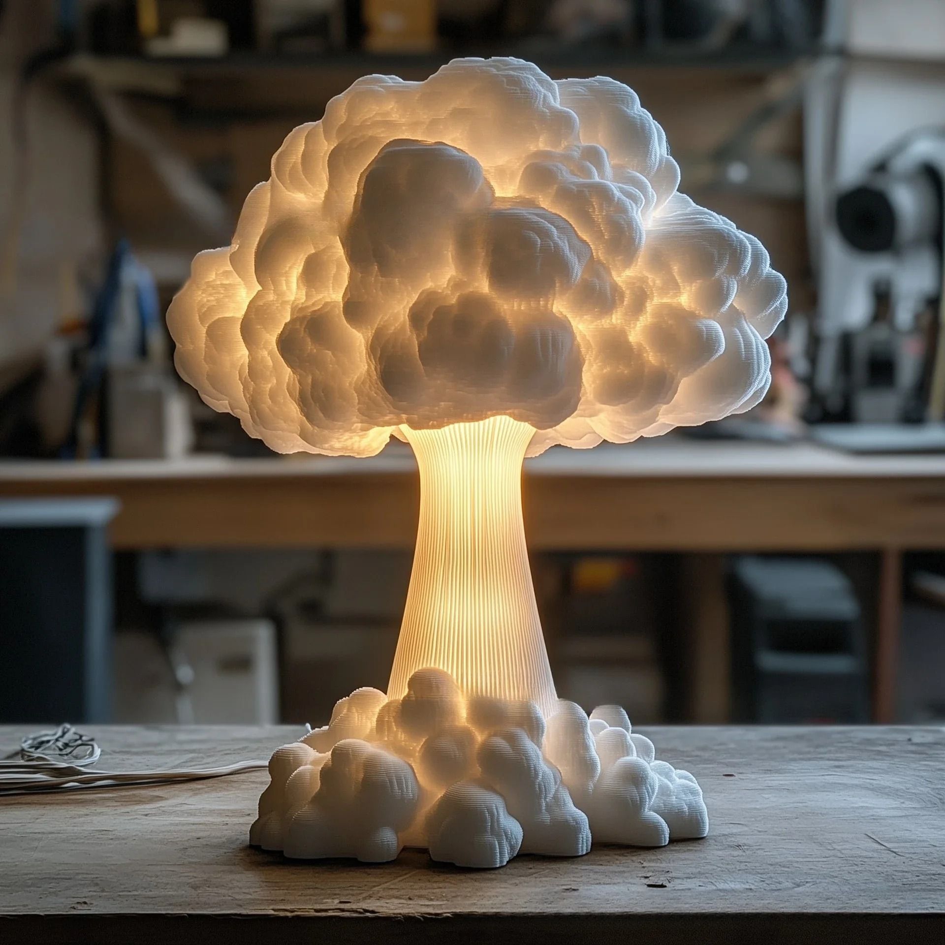 Atomic Mushroom Cloud Table Lamp USB Desk Light