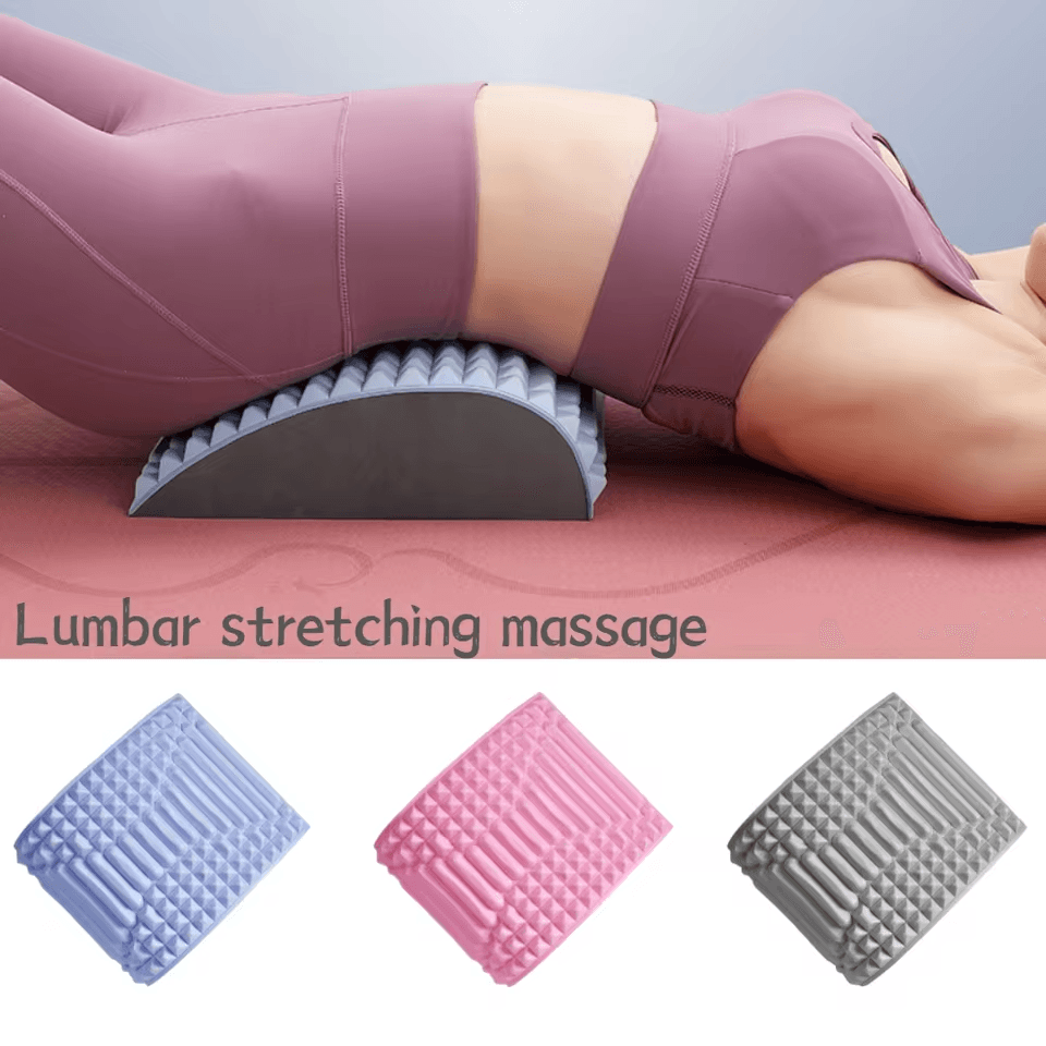 Back Stretcher Pillow for Neck and Lumbar Support Pain Relief Massager for Herniated Disc Sciatica and Posture Correctio