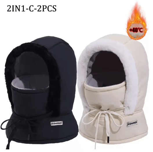 Cold Weather Thermal Balaclava Scarf Windproof Plush Hood Ski Face Mask