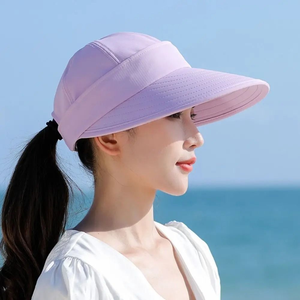 Womens Summer Sun Hat – Detachable Empty-Top Ponytail Cap – High-Yield UV Interaction Hub