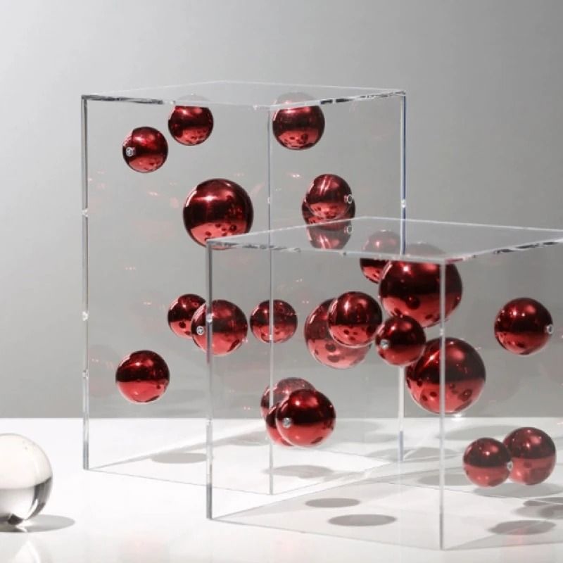 Creative Square Acrylic Cover Sphere Decoration for Modern Home Decor
