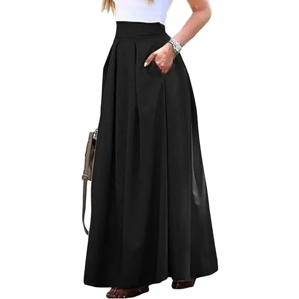 Elegant High Waist Utility Maxi Skirt