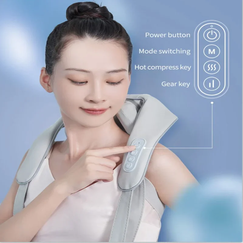 Multifunctional Neck and Shoulder Massager Lifegoods, Shiatsu Electric Shoulder and Neck Massage