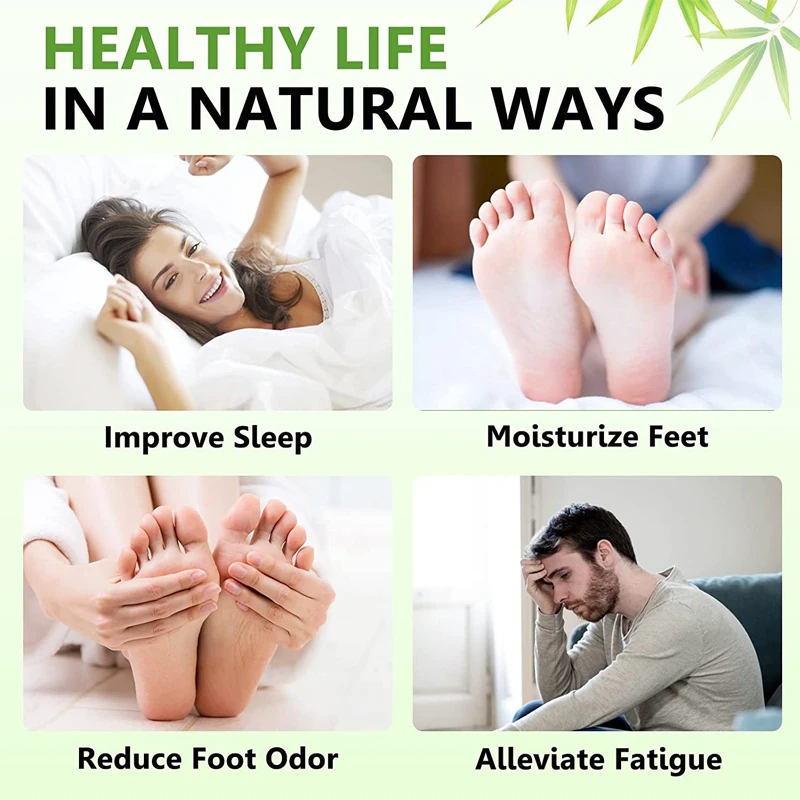 Foot Pad Body Toxins Cleansing Help Sleeping, Detox Foot Patches, Foot Massage Patch Running Yoga Care, Deep