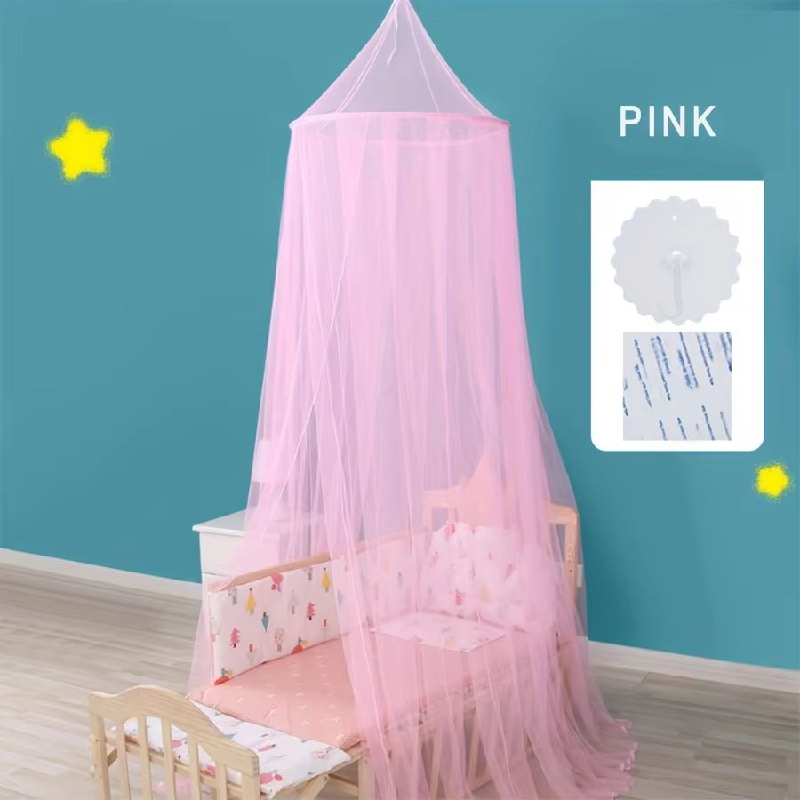 Foldable Bed Canopy Mosquito Net with Hanging Hook and Soft Mesh