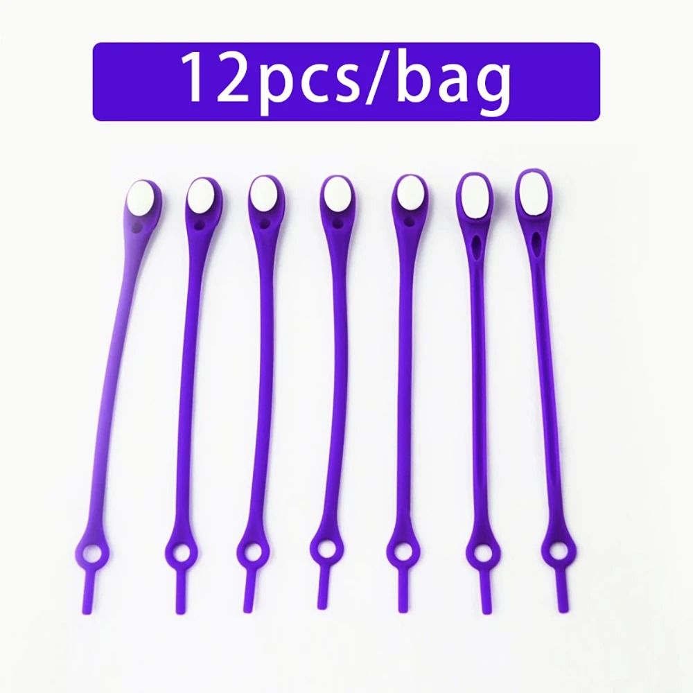 12-Piece Elastic Silicone No-Tie Shoelaces