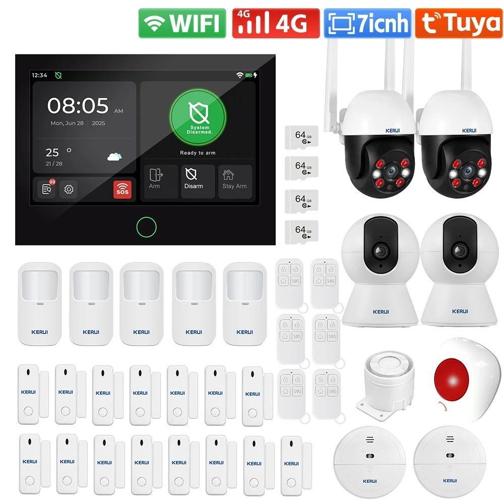 7-Inch HD Touchscreen Smart Security Hub - 4G WiFi Home Command Center