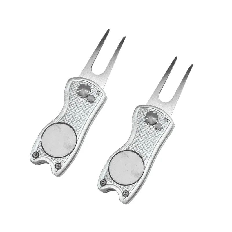 Foldable Golf Divot Repair Tool with Groove Cleaner