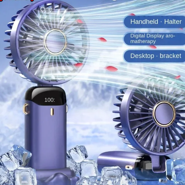 Portable Neck Fan Electric Mini Cooler Rechargeable, Handheld Air Conditioner with USB Charging, Ideal for Home.