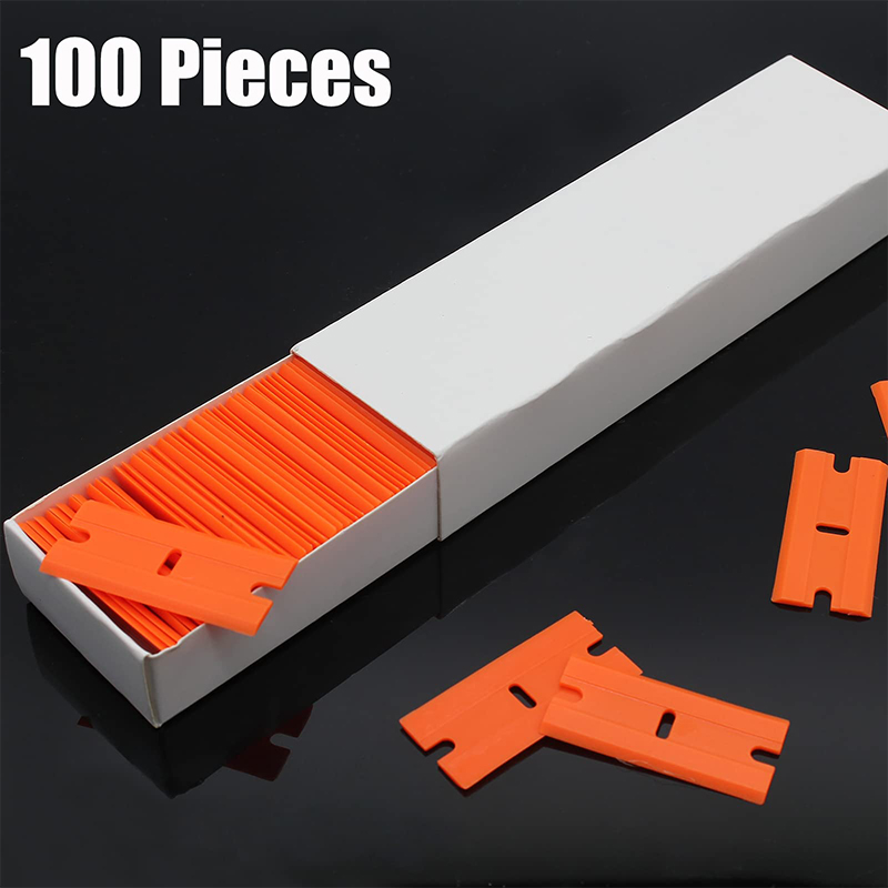 Plastic Scraper, Razor Blades for Car Sticker Remover, Glue Remover, Window Glass Clean Scraper