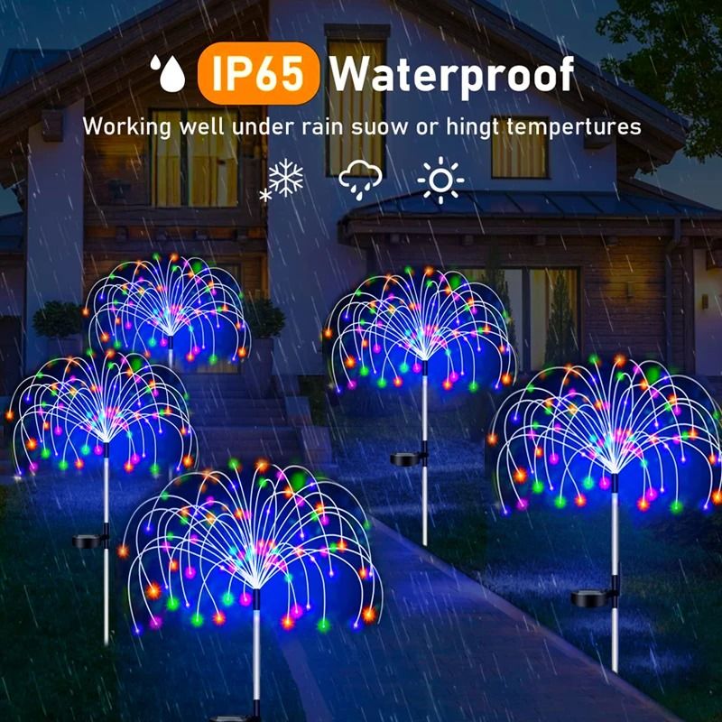 Solar Firework LED Garden Stake Lights