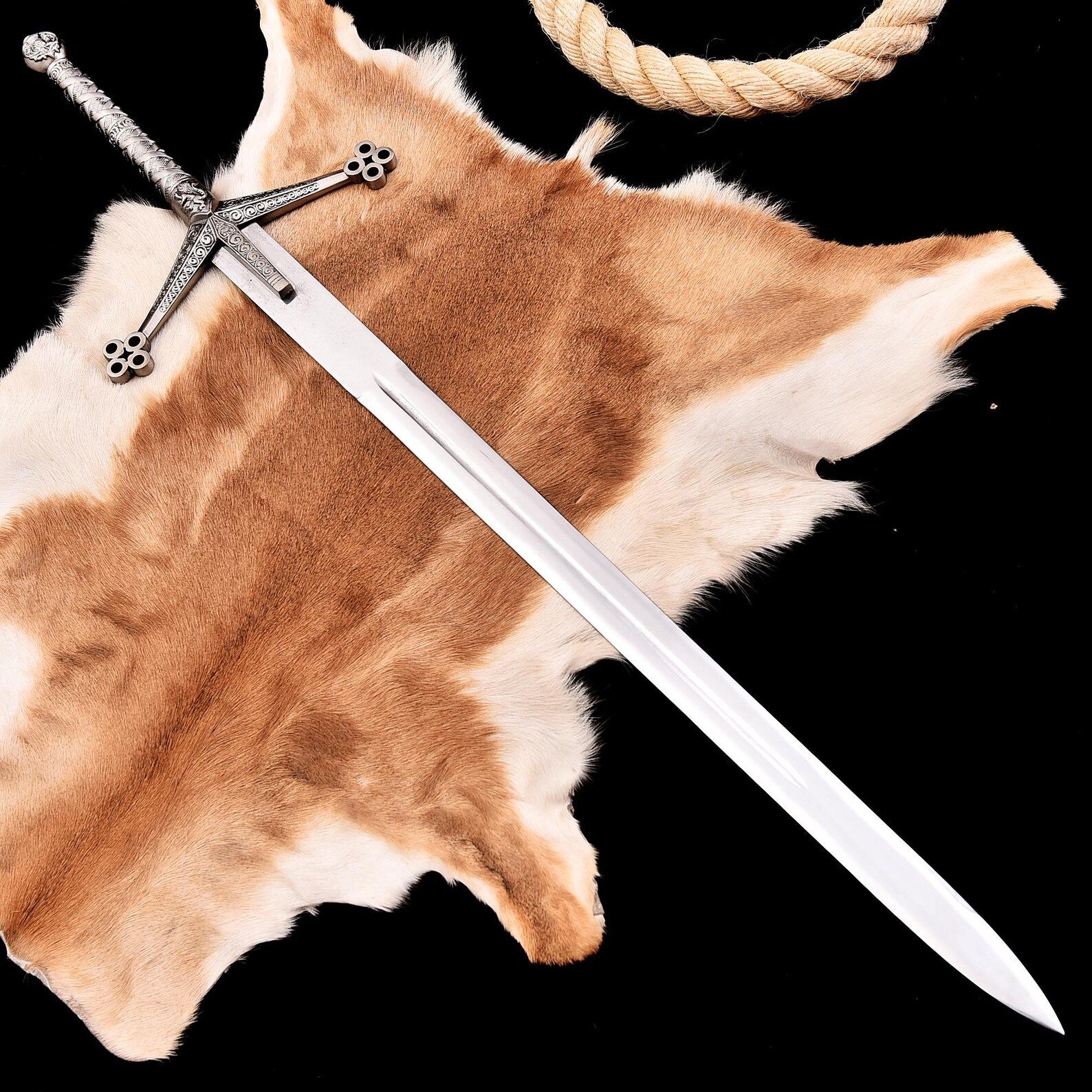Renaissance Knight Sword | 38 Inch Hand-Forged Medieval Replica | Knight Replica | Costume display