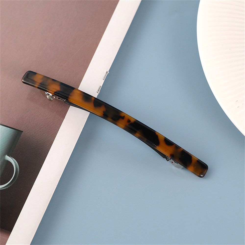 Geometric Leopard Acetate Hair Pin, Hair Clips for Gifts, Long Gifts Hair Accessories, Stylish Hairpins, Elegant Barrett