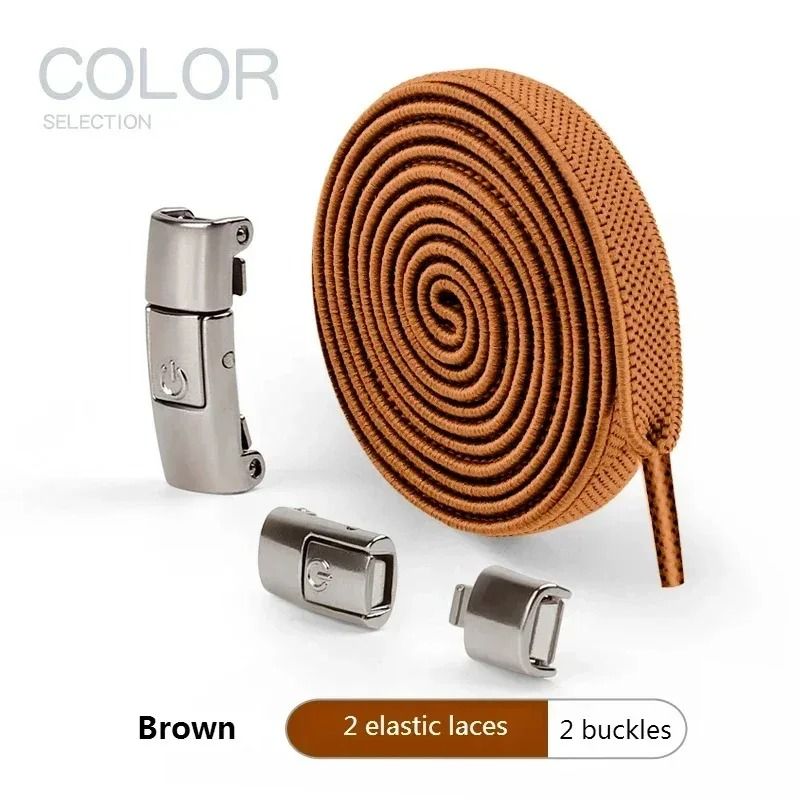 No-Tie Elastic Laces with Press Lock System