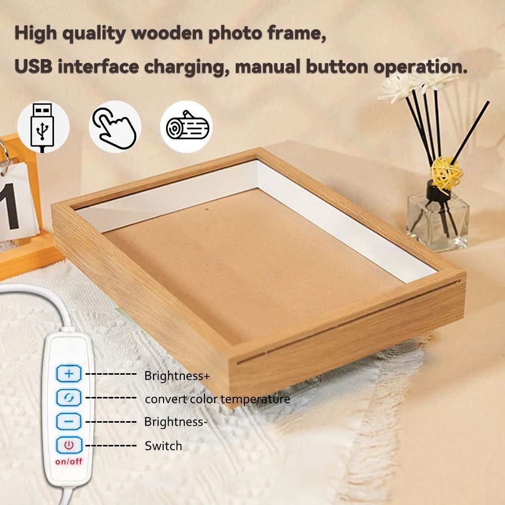 Asian Cityscape Painting LED Bedside Light