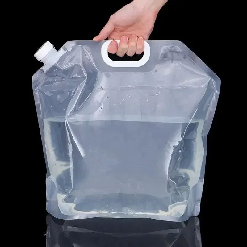 Portable Water Bag Folding Bucket Collapsible Water Container Jug with Handle for Outdoor Travel Camping Supplies