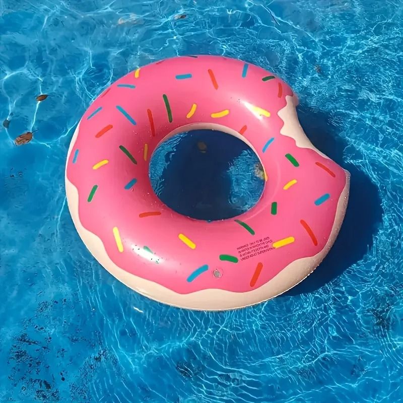 Donut-Shaped Inflatable Pool Float