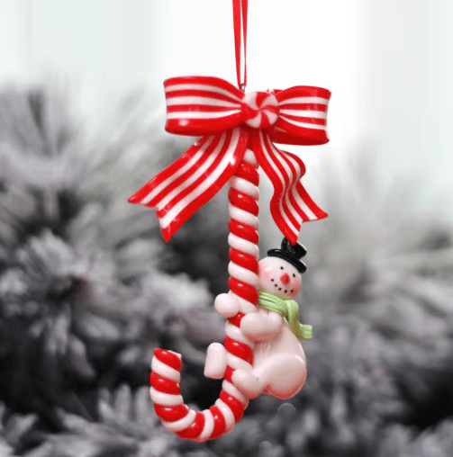 Handcrafted Santa & Snowman Soft Pottery Christmas Tree Pendant