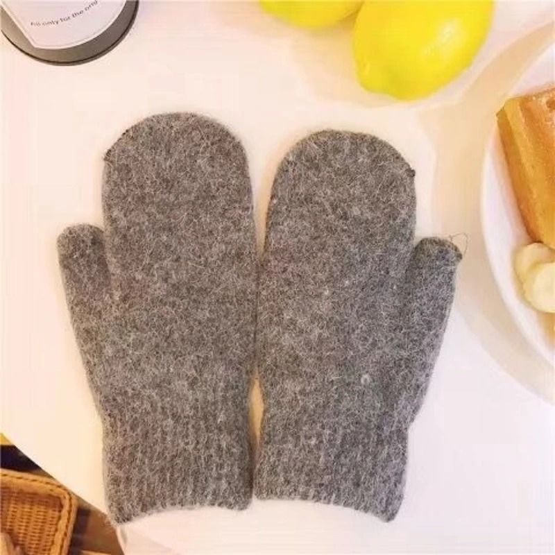 Cute Womens Winter Gloves Velvet Lined Thick Warm Cycling Gloves