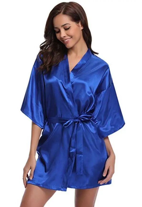 Women's Silk Kimono Bridesmaid Robe