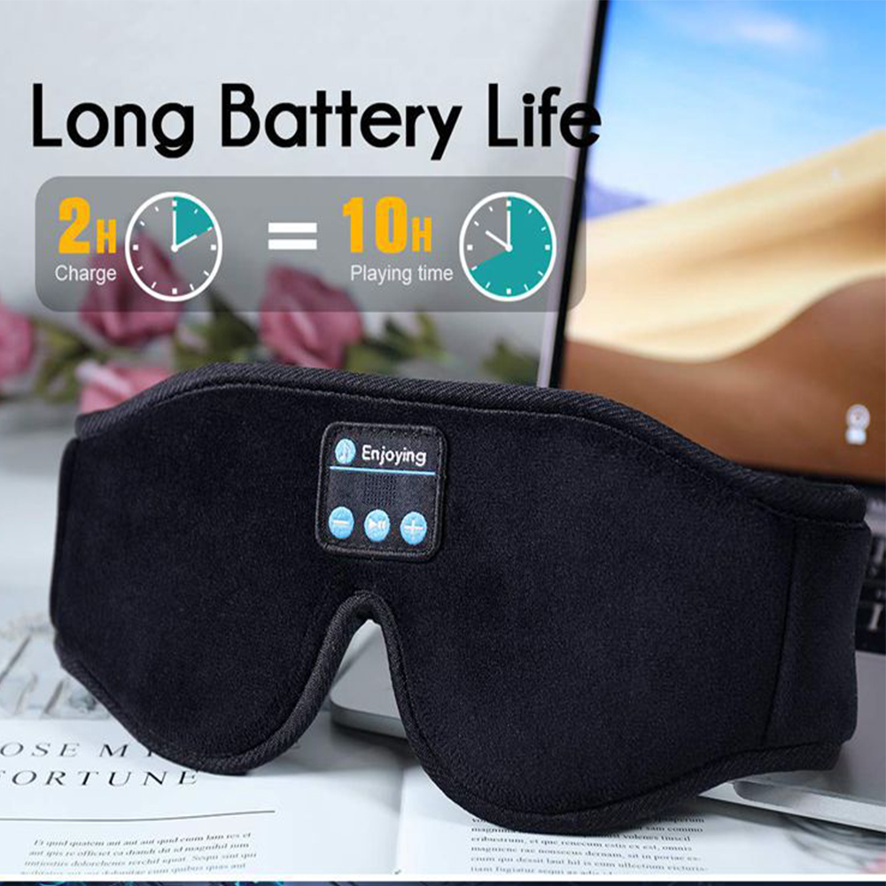 Bluetooth Sleep Mask Headphones, Eye Mask with HD Speakers, Music Play Sleeping Headphones