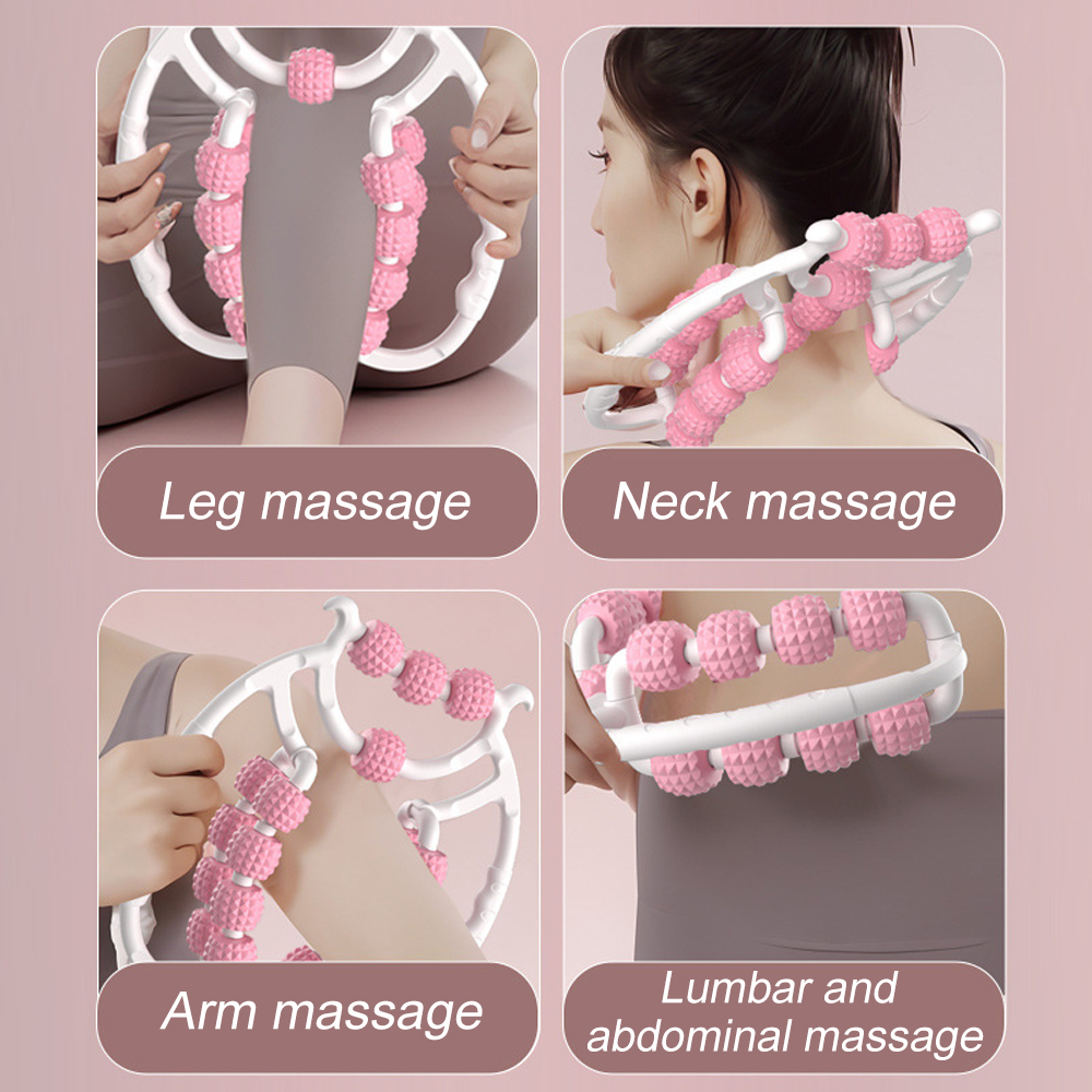 Newest 20 Wheel Annular Leg Clamp Massager Anti Cellulite Body Slimming Roller for Relaxation & Pain Relief