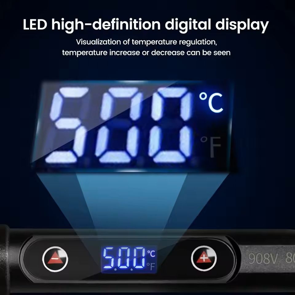 Electric Soldering Iron Kit with LCD Display Adjustable Temperature 16 Piece Set
