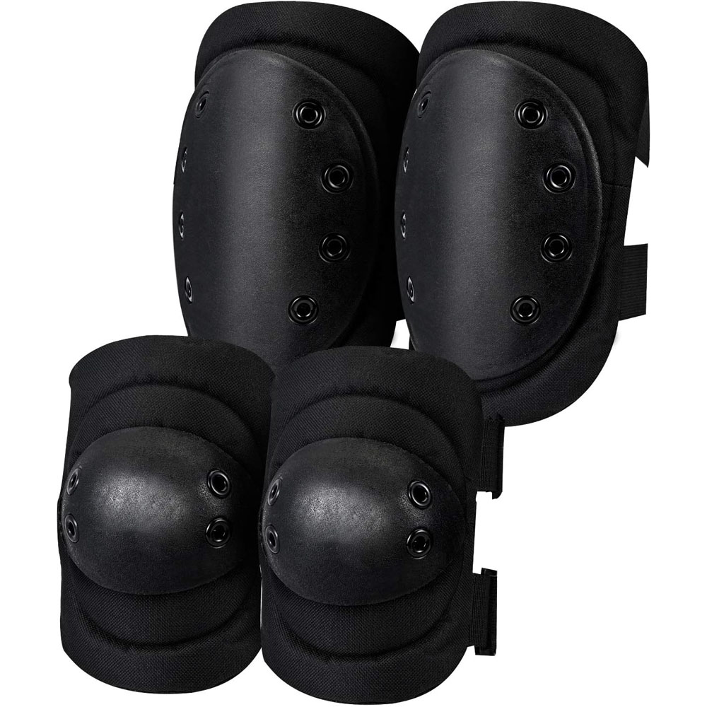 Tactical Knee & Elbow Pads for Airsoft, Paintball, Hunting & Outdoor Sports