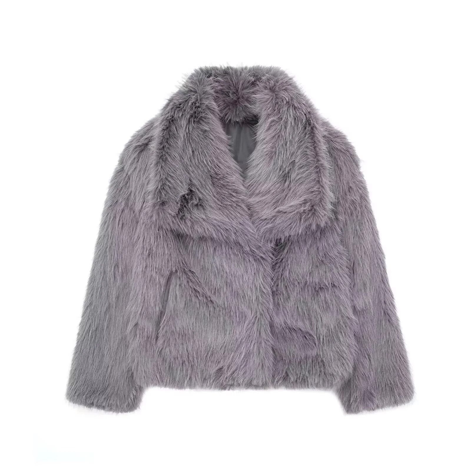 HH Elegant Faux Fur Outerwear System | Premium High-Street Fluffy Lapel Jacket & Thermal Fashion Infrastructure