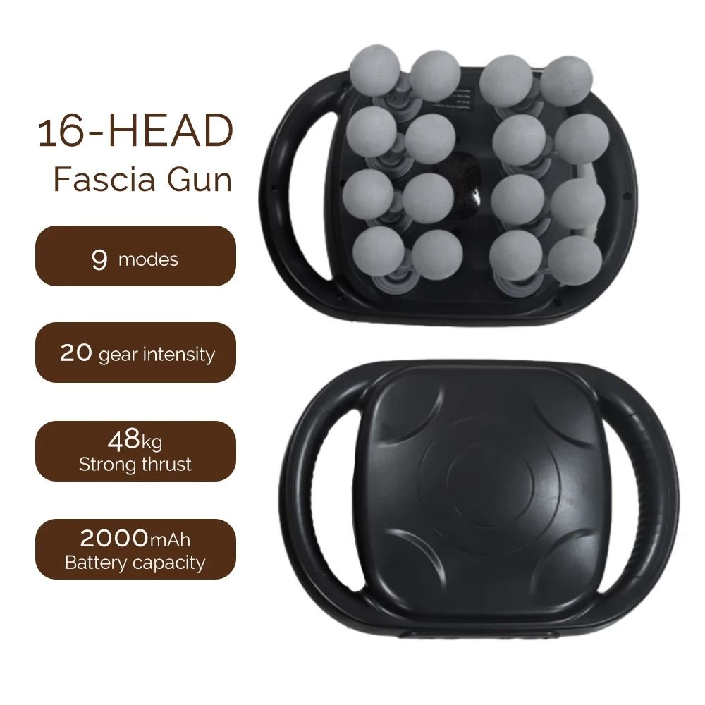 42 Heads Fascia Gun High Frequency Vibration Body Massage Gun Back and Waist Massager Neck Shoulder Massager Muscle