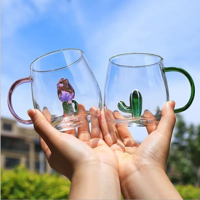 Creative 3D Cartoon Animal Glass Mug – High-Performance Thermal Coffee & Milk Tea Breakfast Cup