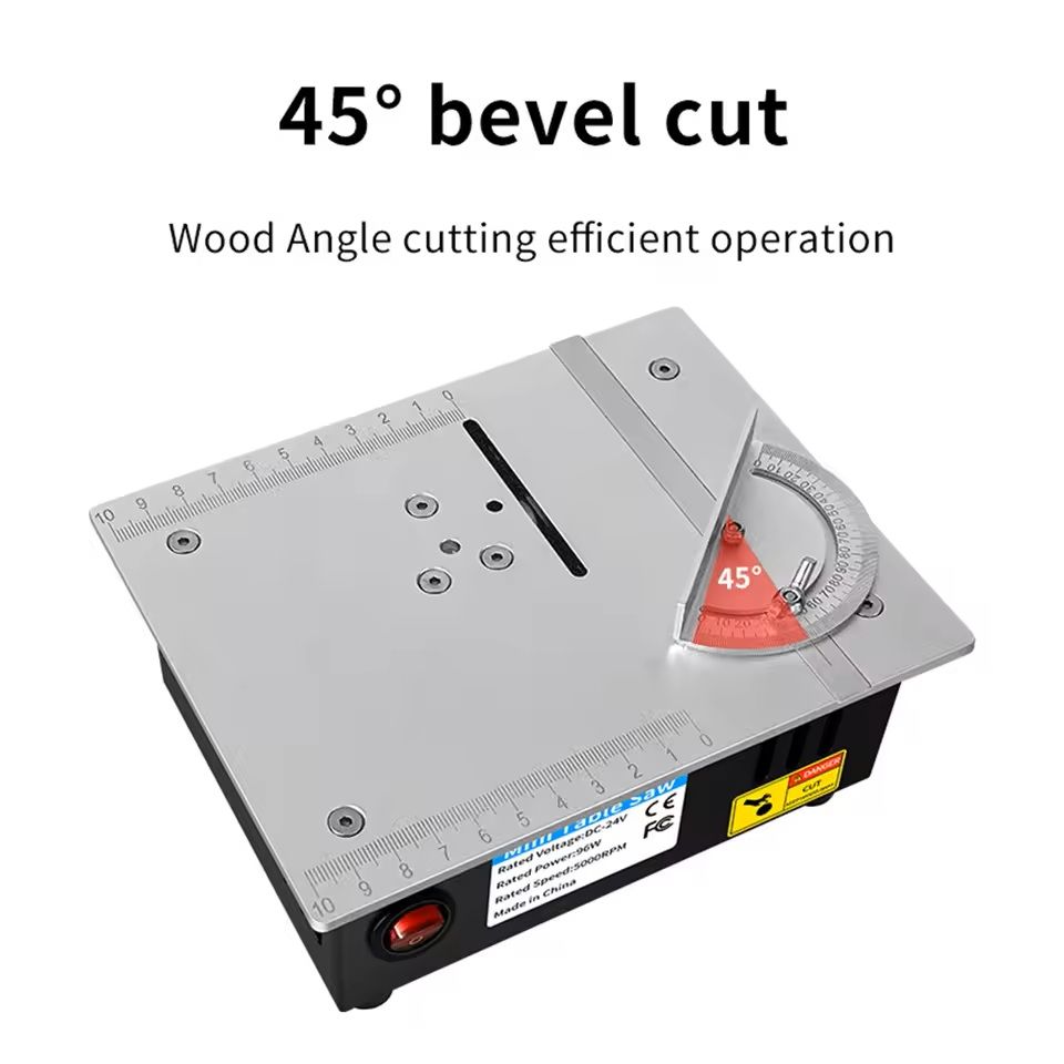 Mini Precision Woodworking Table Saw – 24V Multi-Function Electric Cutter for DIY Crafting, Trimming & Hobby Projects